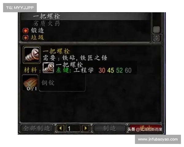 如何高效掌握魔兽世界工程学制造技巧与提升攻略分享 如何高效掌握魔兽世界工程学制造技巧与提升攻略分享
